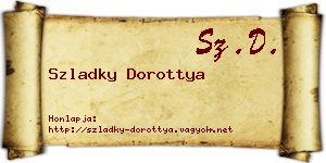Szladky Dorottya névjegykártya