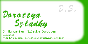 dorottya szladky business card